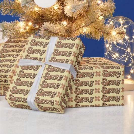 Papier d'emballage cadeau d'excuse (Vacances)