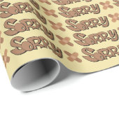 Papier d'emballage cadeau d'excuse (Coin rond)