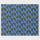 Papier d'emballage cadeau d'impression de perçage (Plat)