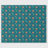 Papier d'emballage cadeau fleur moderne (Plat)