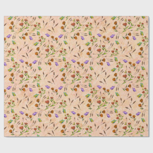 Papier d'emballage cadeau Floral Fantaisie
