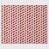 Papier d'emballage cadeau fraise Fraises (Plat)