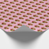 Papier d'emballage cadeau fraise Fraises (Coin)