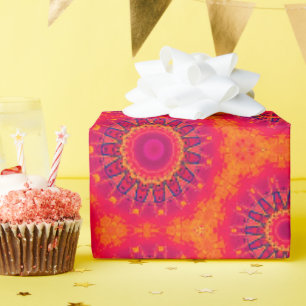 Papier d'emballage cadeau géométrique Boho.