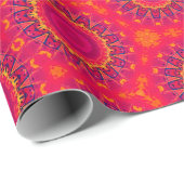 Papier d'emballage cadeau géométrique Boho. (Coin rond)