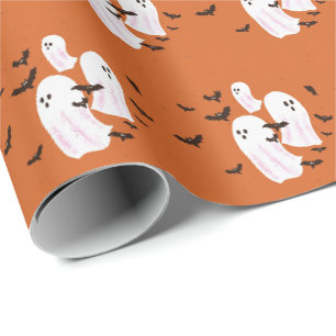 Papier d'emballage cadeau Halloween Fantôme Épouva