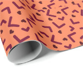 Papier d'emballage cadeau moderne tendance (Coin rond)
