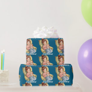 Papier d'emballage cadeau nouveau-né Baby shower