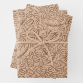 Papier d'emballage cadeau pour fèves de café pour  (En situation)