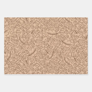 Papier d'emballage cadeau pour fèves de café pour