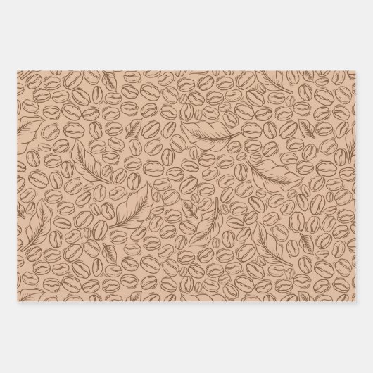 Papier d'emballage cadeau pour fèves de café pour  (Devant)
