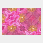 Papier d'emballage cadeau rose cactus rose (Devant 2)