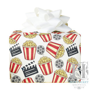 Papier d'emballage cadeau Soirée cinéma