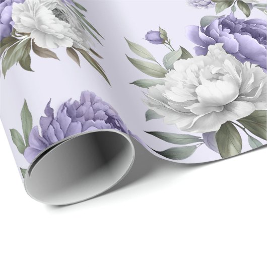 Papier d'emballage cadeau violet de lavande (Coin rond)