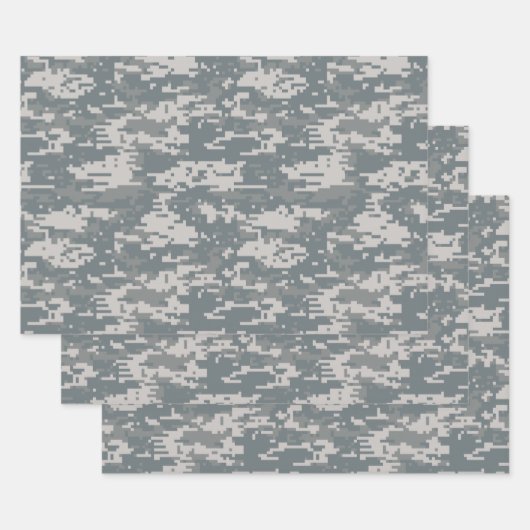 Papier d'emballage Camouflage, Camouflage numériqu (Lot)
