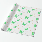 Papier d'emballage Cavalier – Cadeau minimal vert (Déroulé)