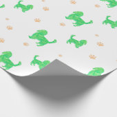 Papier d'emballage Cavalier – Cadeau minimal vert (Coin)