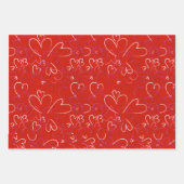 Papier d'emballage coeurs rouges (Devant 3)