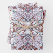 Papier d'emballage : Collage de fleurs de cerises (En situation)