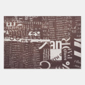 Papier d'emballage Collage de texte ou papier de d (Devant 3)