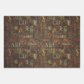 Papier d'emballage Collage de texte ou papier de d (Devant 2)