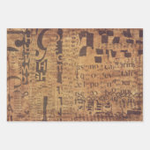 Papier d'emballage Collage de texte ou papier de d (Devant)