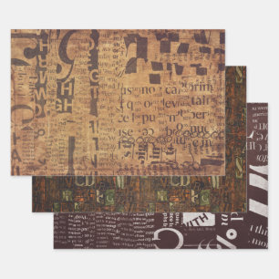 Papier d'emballage Collage de texte ou papier de d