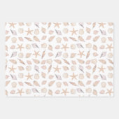 Papier d'emballage Coquillages, Papier cadeau Bord (Devant 3)