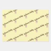 Papier d'emballage de Baby shower de singe (Devant 3)