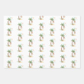 Papier d'emballage de Baby shower de singe (Devant 2)