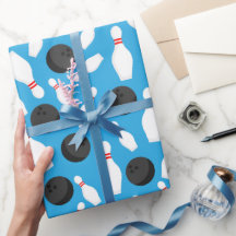 Papier d'emballage de bowling, papier cadeau d'ann