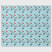 Papier d'emballage de cadeau d'anniversaire de foo (Plat)