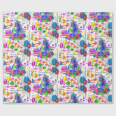 Papier d'emballage de cadeau d'anniversaire de mar (Plat)