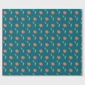Papier d'emballage de cadeau de fleurs moderne (Plat)