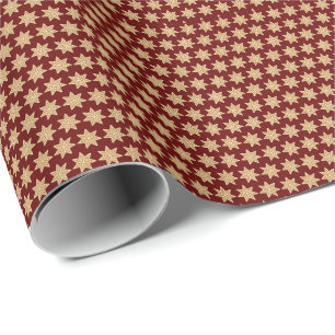 Papier d'emballage de cadeau de Noël au biscuit de