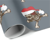 Papier d'emballage de cadeau de pirate de crâne de (Coin rond)