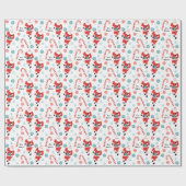Papier d'emballage de cadeau de vacances de course (Plat)