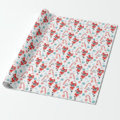 Papier d'emballage de cadeau de vacances de course (Déroulé)