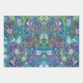 Papier d'emballage de cadeau floral Haze Violet (Devant 3)