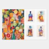 Papier d'emballage de découpage USA, carte et barr (Devant)