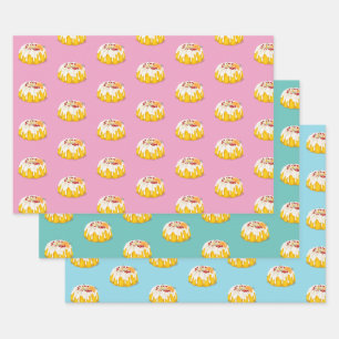 Papier d'emballage de gâteau de Noël bundt 