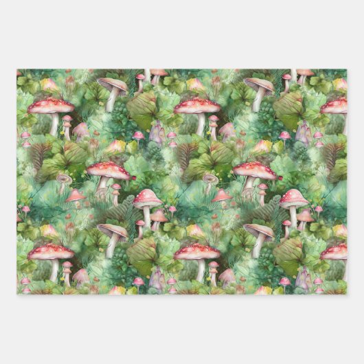 Papier d'emballage de la forêt de champignons (Devant 2)