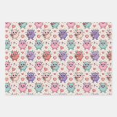 Papier d'emballage de la Saint-Valentin avec monst (Devant 2)