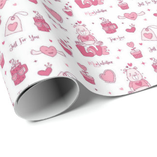 Papier d'emballage de la Saint-Valentin – Cadeau d
