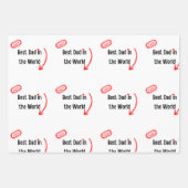 Papier d'emballage de meilleure Fête des pères à c (Devant)