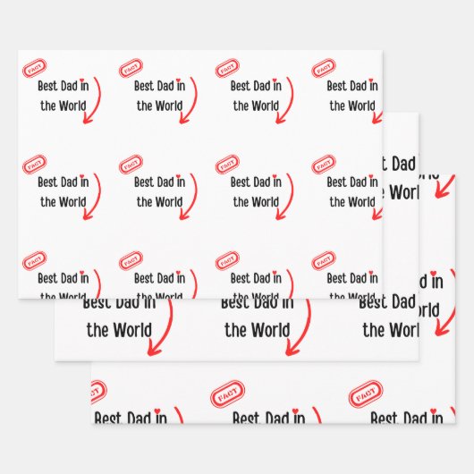 Papier d'emballage de meilleure Fête des pères à c (Lot)