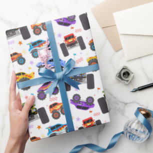 Papier d'emballage de Monster Truck, Cadeau de cam