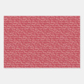 Papier d'emballage de Noël avec texte de script de (Devant)
