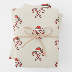 Papier d'emballage de Noël bonhomme de neige Santa