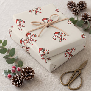Papier d'emballage de Noël bonhomme de neige Santa